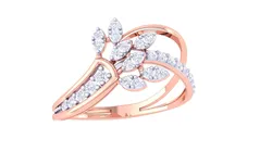 Plant Leaf Nature Theme Diamond Ring 3dm stl obj mtl glb gltf 3D print model