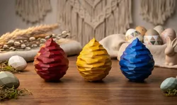 Rustic Textured 3D Easter Egg