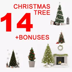 SALE Collection Christmas tree set 14 Bonuses 3D print model