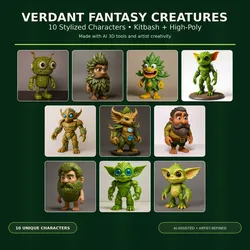 Verdant Fantasy Creatures - High-Poly Character Collection 3D print model