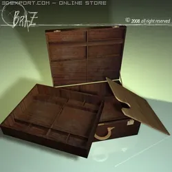 wooden suitcase