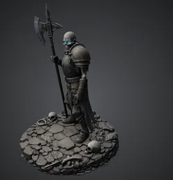 Bloodbound Realms – Undead – Halberd Skeleton Vanguard (Dark Fantasy 3D Printable Miniature STL)