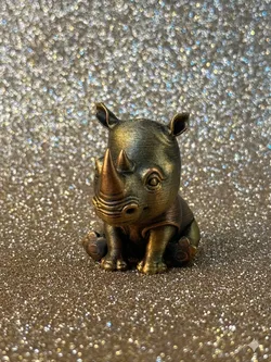 Chibi Metal Rhino – Small Supports Print