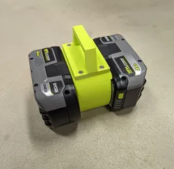 Dual battery carrying handle compatible with Ryobi 18v