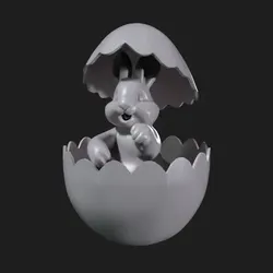 easter bunny in egg