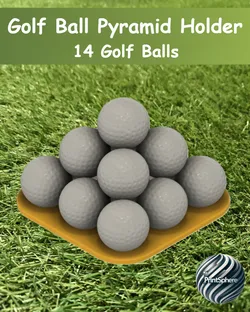 Golf - Golf Ball Pyramid - 14 Golf Ball Holder