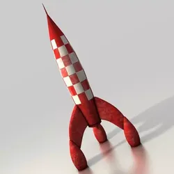 Toy rocket 3D print model