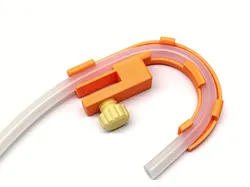 Water change hose holder for aquarium