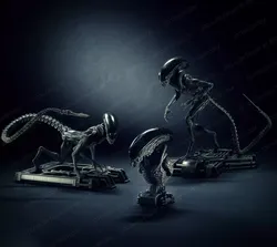 Dog alien Sculptures and Bust - fanart Collection  3D Model Pack