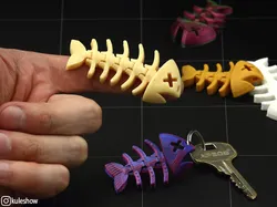 Flexi Fish Bone keychain