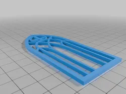 Gothic Window With Inverted Cross Emblem [OpenSCAD]