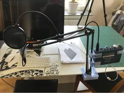 IKEA desk lamp microphone and sound card holder