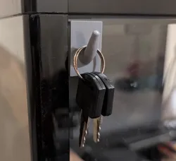 Key hook for double sided tape
