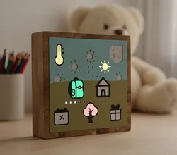 Kids Clock - ESP32 LED Symbols: Time, Events & Weather