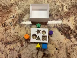 montessori textured sensory shape playset