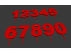 Numbers Candle Holders for Birthday Cake