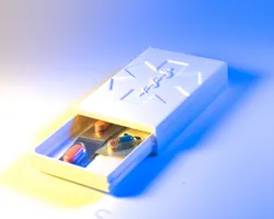 Pill Organizer Box with Star of Life — 3D Print File | STL/3MF | Sliding Drawer & Lid Version | Medication Travel Case