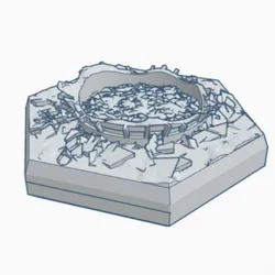 Sci-Fi Destroyed Building 42 43 44 Hex Map Scale HMSSFD042 HMSSFD043 HMSSFD044