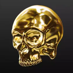 Skull gold 3D print model