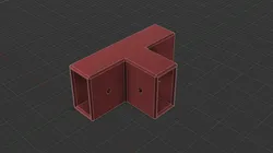 1x2 Wood T-Connector Type B