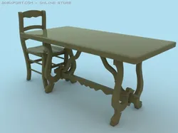 chair and table