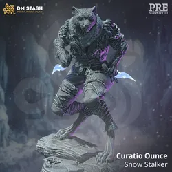 Characters & Creatures STL Download - Tabaxi Snow Leopard Rogue - Curatio Ounceby DM Stash