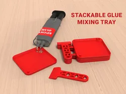 Compact Stackable Epoxy & Glue Mixing Tray