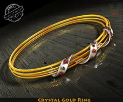 crystal gold ring