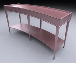 curved back sofa table