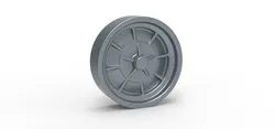 Front rim of vintage dragster Version 3 Scale 1:25