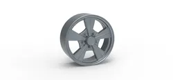 Front rim of vintage dragster Version 5 Scale 1:25