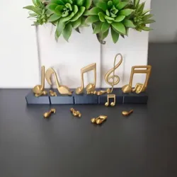 Gold Music Notes With Stand Musical Symbols set