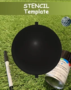 Golf - Golf Ball Stencil - Insert - Customizable Template