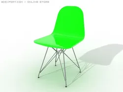 green studio plastic chair
