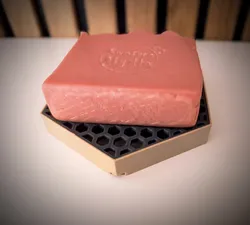 HexaDrain Soap Dish – Self-Draining Honeycomb Hexagon Soap Saver with Angled Base