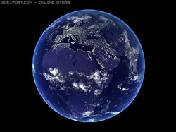 high quality earth over the night