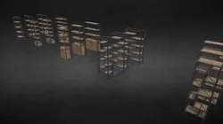 Industrial shelves set