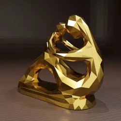 Mother and child low poly sculture - mother´s day