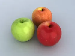 photorealistic apples