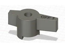 Replacement shutoff valve knob/handle