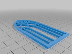 Window With Left Swastik Emblem [OpenSCAD]