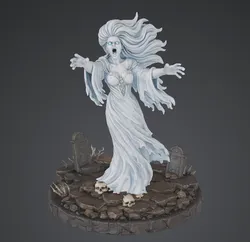 Bloodbound Realms – Undead – Banshee Wail (Dark Fantasy 3D Printable Miniature STL)