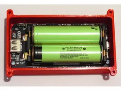 Box for 2x18650 batteries shield