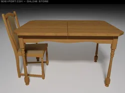chair and table