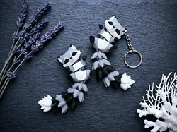 Cute Flexi Raccoon - Articulated Toy / Keychain