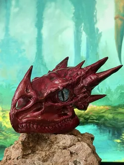 Dragon skull - 8mm glass eye compatible