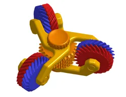 Dual Direction Helical Gear Fidget Spinner