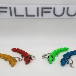 Flexi Cute Dragon Keychain