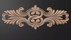 Flower decor for wood carving 3D print model