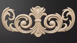 Flower Decor for wood carving 3D print model